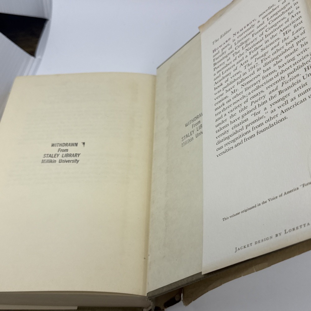Poets on Poetry Howard Nemerov 1966 Hardcover Book Dust Jacket - Picture 12 of 13